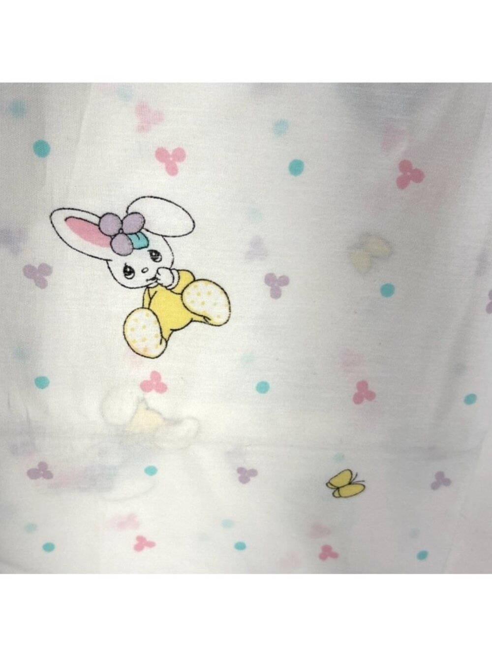 Precious Moments 1992 Bunny Baby Cotton Fabric 1/2 yard x 44" Pastel Spectrix